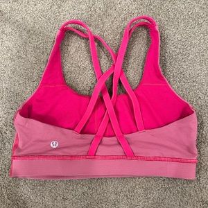 Pink Lululemon Women's Energy Bra Size 6